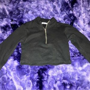 Zara zip crop top longsleeved
